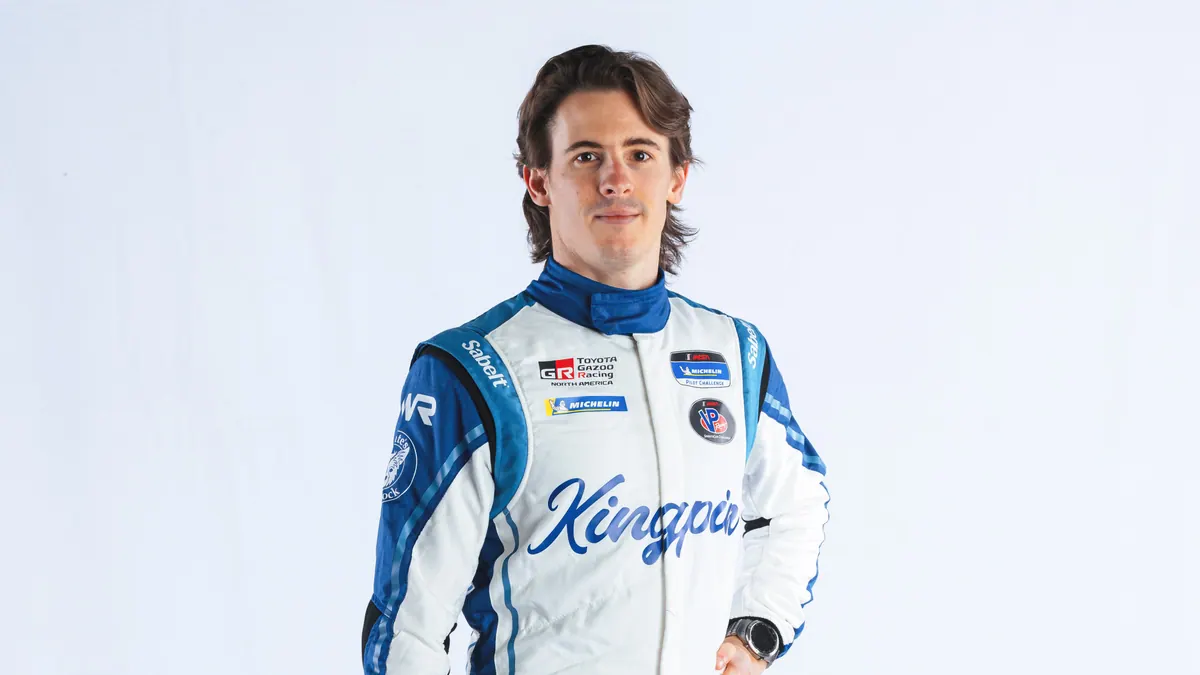 Portrait of David Hodge Jr in racing gear at Daytona